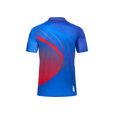 Pickleball Shirt - Tennis pattern Custom Design and Manufacturing Polo Shirt Sportswear Pickleball & Tennis polo collar short sleeves sublimation printing pattern green combined with red Polyester-Spandex blend 4-way stretch OEM/ODM Low MOQ
