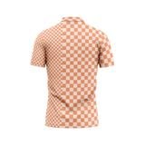 Custom Design and Manufacturing Polo Shirt Sportswear Pickleball & Tennis polo collar short sleeves sublimation printing pattern Square Series Polyester-Spandex blend 4-way stretch OEM/ODM Low MOQ
