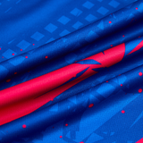 Custom Design and Manufacturing Polo Shirt Sportswear Pickleball & Tennis polo collar short sleeves sublimation printing pattern blue combined with color Polyester-Spandex blend 4-way stretch OEM/ODM Low MOQ
