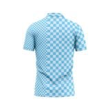 Custom Design and Manufacturing Polo Shirt Sportswear Pickleball & Tennis polo collar short sleeves sublimation printing pattern Square Series Polyester-Spandex blend 4-way stretch OEM/ODM Low MOQ