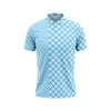 Custom Design and Manufacturing Polo Shirt Sportswear Pickleball & Tennis polo collar short sleeves sublimation printing pattern Square Series Polyester-Spandex blend 4-way stretch OEM/ODM Low MOQ
