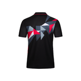 Custom Design and Manufacturing Polo Shirt Sportswear Pickleball & Tennis polo collar short sleeves sublimation printing pattern blue black Polyester-Spandex blend 4-way stretch OEM/ODM Low MOQ