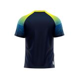Custom Design and Manufacturing  T-Shirt Sportswear Pickleball & Tennis short sleeves sublimation printing gradient pattern Polyester-Spandex blend 4-way stretch OEM/ODM Low MOQ