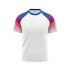 Custom Design and Manufacturing T-Shirt Sportswear short sleeves sublimation printing gradient pattern white Polyester-Spandex blend 4-way stretch OEM/ODM Low MOQ