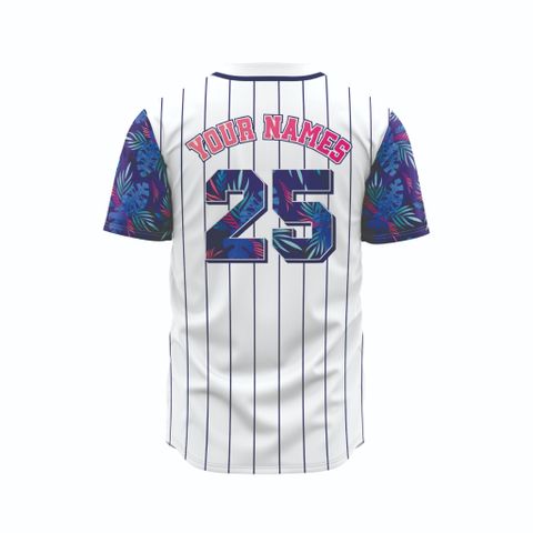 Áo Thun Thể Thao Phong Cách Bóng Chày - Họa Tiết Hoa Lá BC02