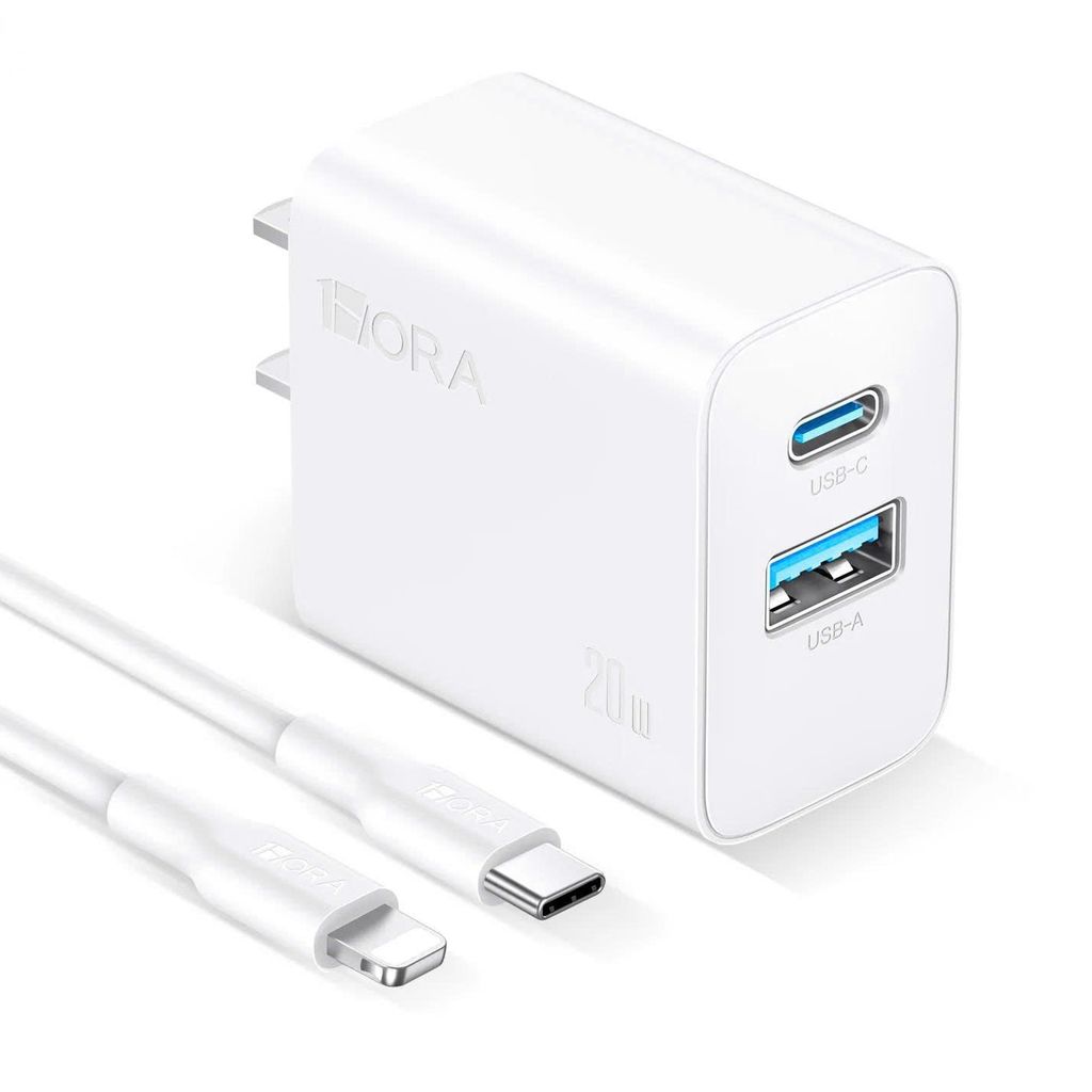 BỘ CÁP SẠC HORA A+C C TO LIGHTNING 20W - TRẮNG  - GAR163B