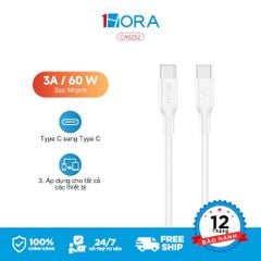 CÁP HORA 3A C TO C - TRẮNG - 1M - CAB252B