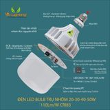 Đèn LED Bulb Trụ Nhôm 20/30/40/50W