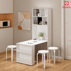 Bộ bàn ăn thông minh xếp gọn kèm hệ tủ đồ - BA030