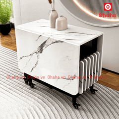 Bàn ăn gấp gọn thông minh có ghế và bánh xe Ohaha - BA023