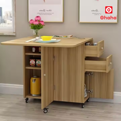 Bàn Ăn Thông Minh Gấp Gọn Kết Hợp Tủ Đựng Đồ OHAHA - BDN012