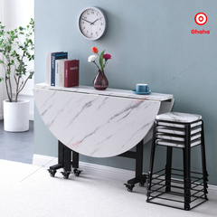 Bàn ăn thông minh xếp gọn Ohaha có bánh xe - BA027