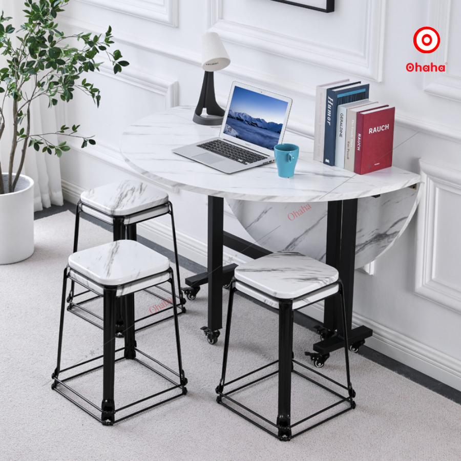 Bàn ăn thông minh xếp gọn Ohaha có bánh xe - BA027