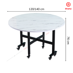 Bàn ăn thông minh xếp gọn Ohaha có bánh xe - BA027