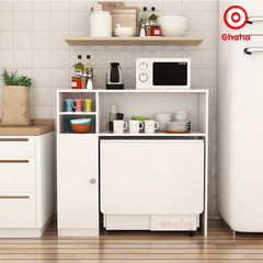 Bộ bàn ăn thông minh xếp gọn có ghế kèm hệ tủ đồ - BA011