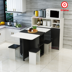 Bộ bàn ăn thông minh xếp gọn có ghế kèm hệ tủ đồ - BA011