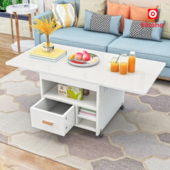 Bàn ăn thông minh xếp gọn Ohaha có bánh xe - BDN011