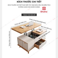 Bàn Đa Năng Xếp Gọn Đa Năng 3 Trong 1 Ohaha - BDN008