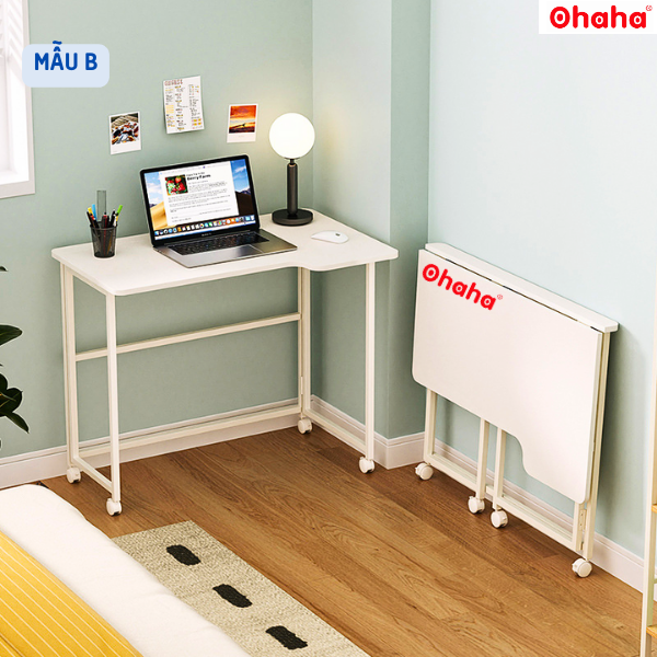 Bàn gấp gọn thông minh có bánh xe Ohaha - BGG001