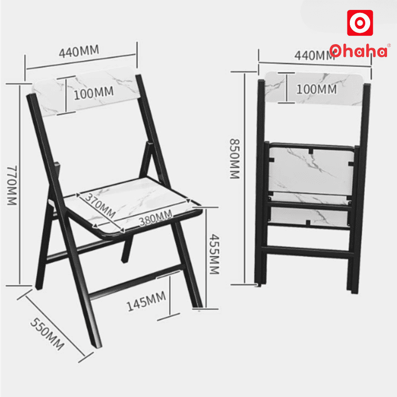 Bàn ăn gấp gọn thông minh có ghế và bánh xe Ohaha - BA025