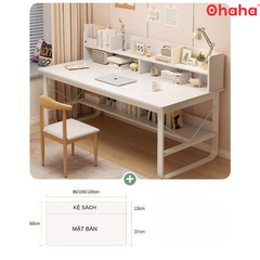 Bàn Học Chân Sắt Có Kệ Sách Cho Bé OHAHA - BH011