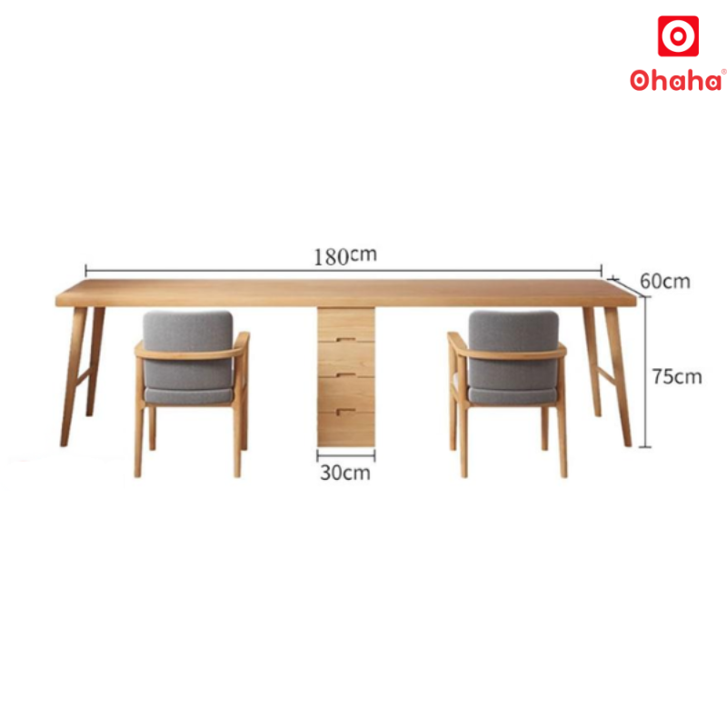 Bàn Học Đôi Cho Bé Kết Hợp Kệ Đa Năng OHAHA - BH005