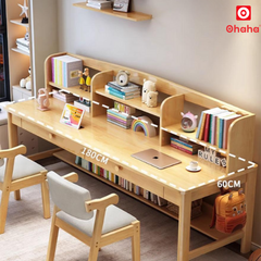 Bàn Học Đôi Có Kệ Sách Cho Bé OHAHA - BH004