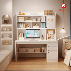 Bàn học hiện đại có kệ sách cho bé OHAHA - BH021
