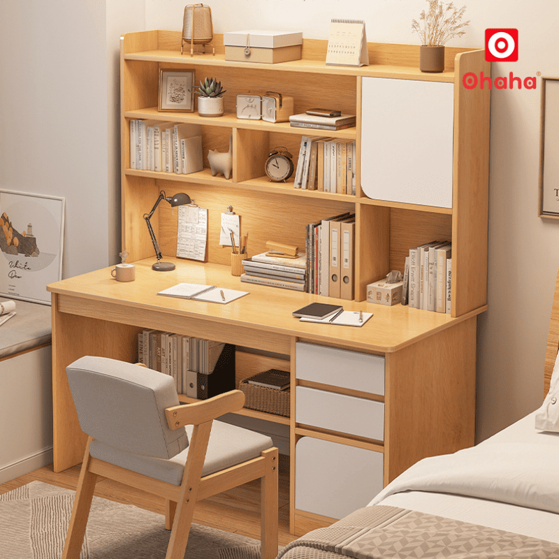 Bàn học hiện đại có kệ sách cho bé OHAHA - BH021