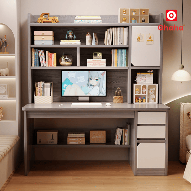 Bàn học hiện đại có kệ sách cho bé OHAHA - BH021