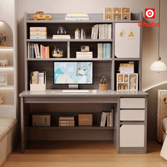 Bàn học hiện đại có kệ sách cho bé OHAHA - BH021