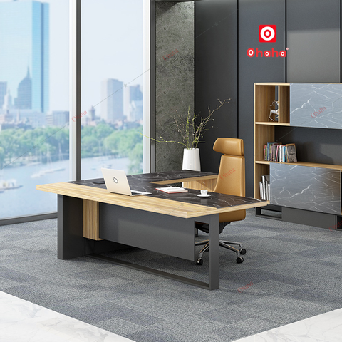 Bàn giám đốc cao cấp Ohaha hình chữ L - BGD004