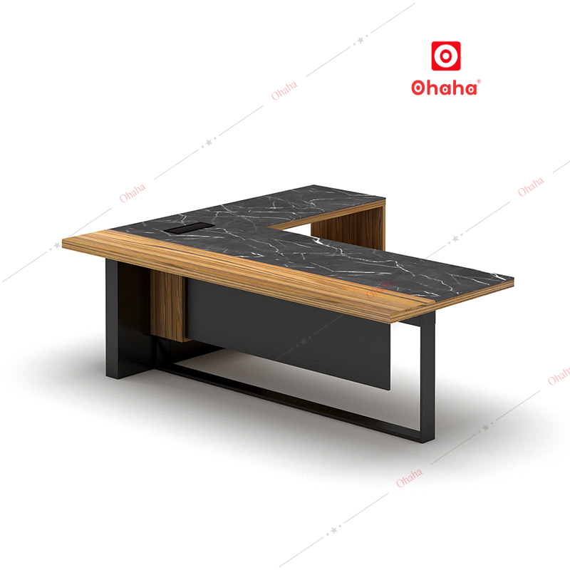 Bàn giám đốc cao cấp Ohaha hình chữ L - BGD004