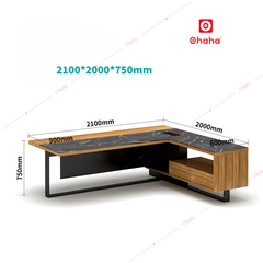 Bàn giám đốc cao cấp Ohaha hình chữ L - BGD004