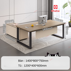 Bàn giám đốc cao cấp Ohaha (Kèm tủ) - BGD005