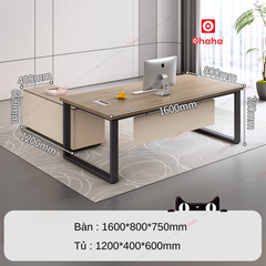 Bàn giám đốc cao cấp Ohaha (Kèm tủ) - BGD005