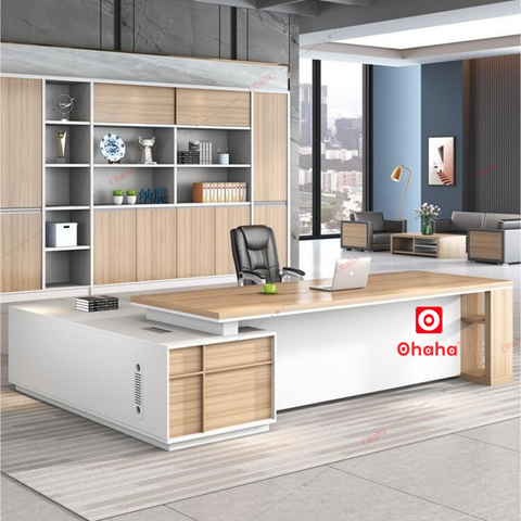 Trọn bộ gồm bàn giám đốc cao cấp và tủ hồ sơ Ohaha - BGD009