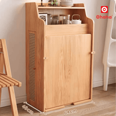 Bộ bàn ăn xếp gọn kết hợp tủ bếp hiện đại OHAHA - BA037