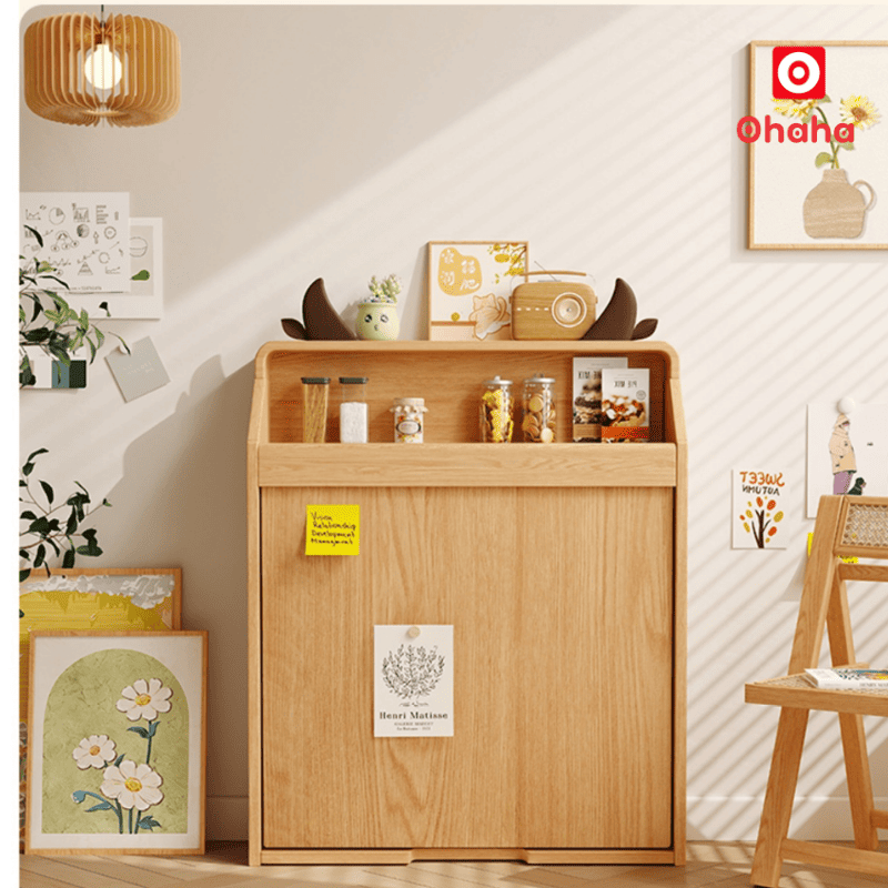 Bộ bàn ăn xếp gọn kết hợp tủ đựng gia vị hiện đại OHAHA - BA040