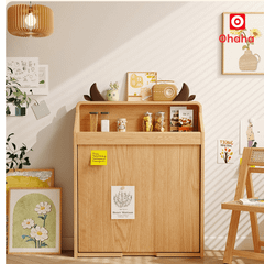 Bộ bàn ăn xếp gọn kết hợp tủ đựng gia vị hiện đại OHAHA - BA040