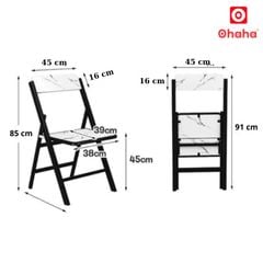 Bàn ăn gấp gọn thông minh có ghế và bánh xe Ohaha - BA023