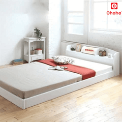 Giường Ngủ Cao Cấp HMR Lõi Xanh Chống Ẩm OHAHA Japanese Style - White Bed