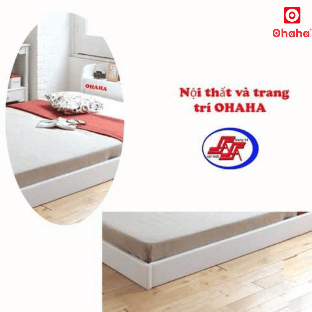 Giường Ngủ Cao Cấp HMR Lõi Xanh Chống Ẩm OHAHA Japanese Style - White Bed