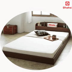 Giường Ngủ Cao Cấp HMR Lõi Xanh Chống Ẩm OHAHA Japanese Style - Brown Bed