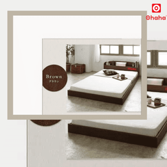 Giường Ngủ Cao Cấp HMR Lõi Xanh Chống Ẩm OHAHA Japanese Style - Brown Bed