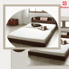 Giường Ngủ Cao Cấp HMR Lõi Xanh Chống Ẩm OHAHA Japanese Style - Brown Bed
