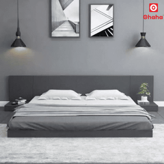 Giường ngủ bệt kiểu Nhật kèm vách đầu giường Ohaha - GB003