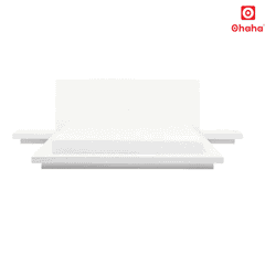 Giường ngủ bệt kiểu Nhật kèm vách và bọc nệm đầu giường Ohaha - GB007