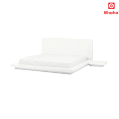 Giường ngủ bệt kiểu Nhật kèm vách và bọc nệm đầu giường Ohaha - GB007