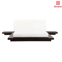 Giường ngủ bệt kiểu Nhật kèm vách và bọc nệm đầu giường Ohaha - GB008